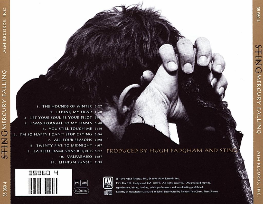 Mercury Falling - Sting (CD) music collectible [Barcode 731454063623] - Main Image 2