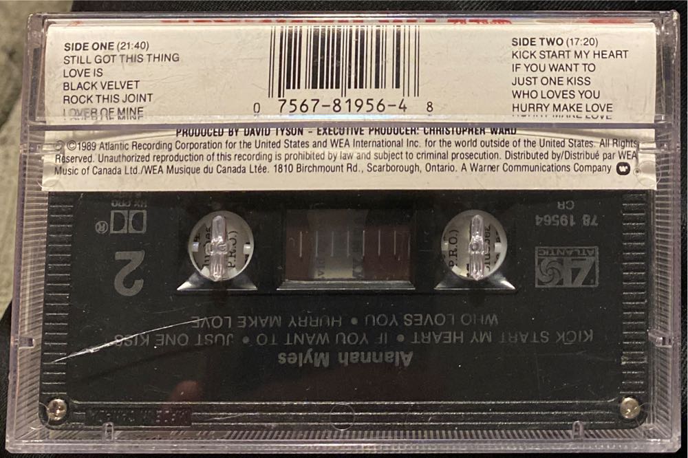 Alannah Myles - Myles, Alannah (Cassette - 39:19) music collectible [Barcode 075678195648] - Main Image 2