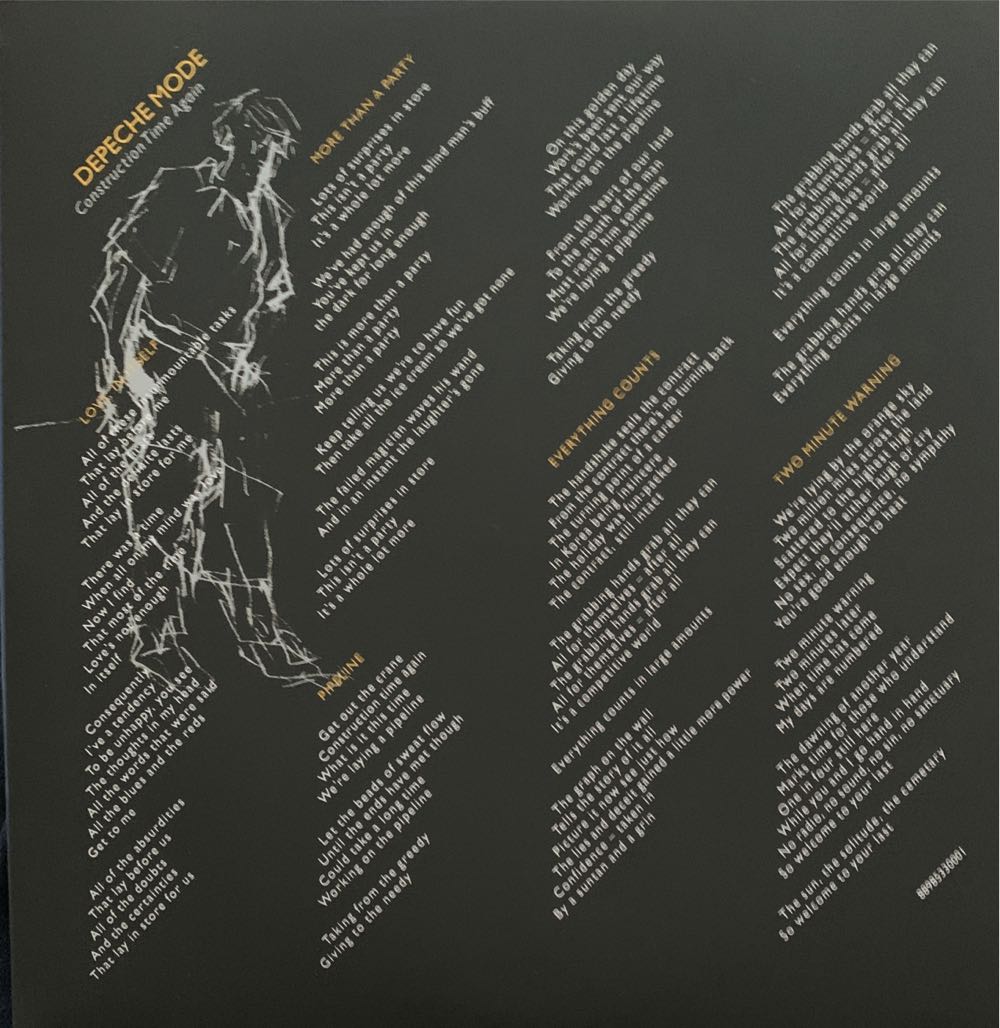 Construction Time Again - Depeche Mode (12”) music collectible [Barcode 889853300013] - Main Image 4