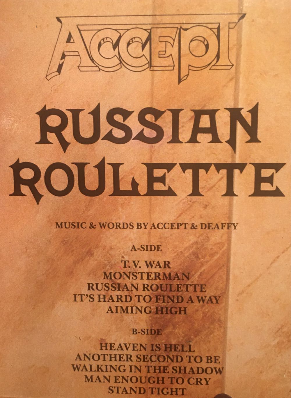 Russian Roulette - Accept (12”) music collectible - Main Image 3