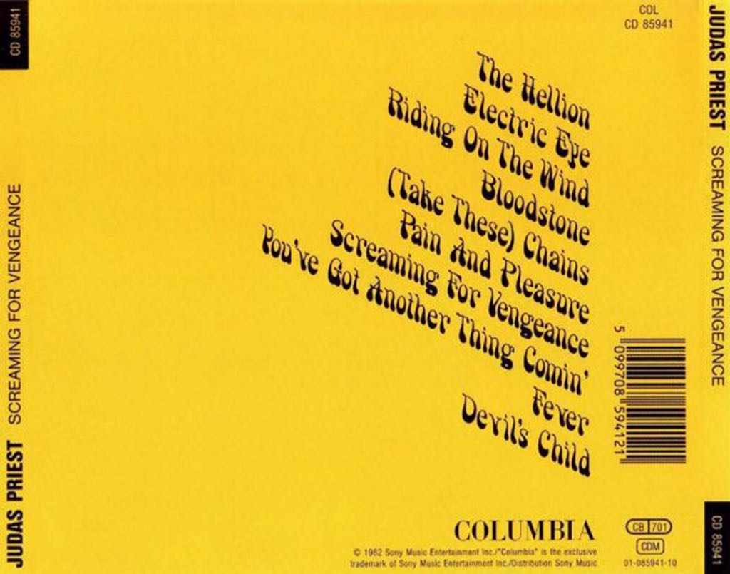 Screaming For Vengeance - Judas Priest (CD-R) music collectible - Main Image 2