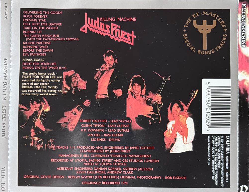 Killing Machine - Judas Priest (CD) music collectible [Barcode 074649156329] - Main Image 2