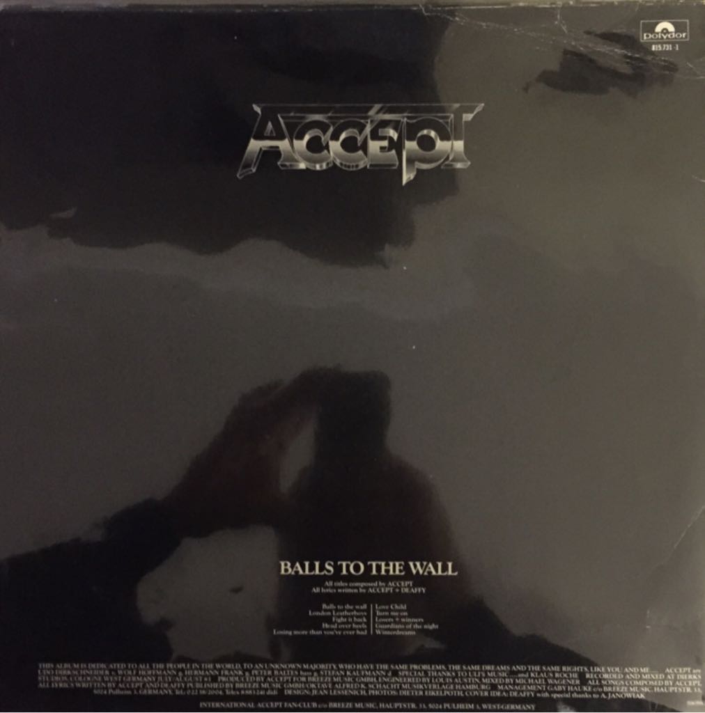 Balls To The Wall - Accept (12” - 45) music collectible - Main Image 2