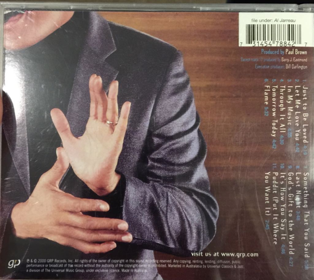 Tomorrow Today - Al Jarreau (CD) music collectible [Barcode 731454788427] - Main Image 2