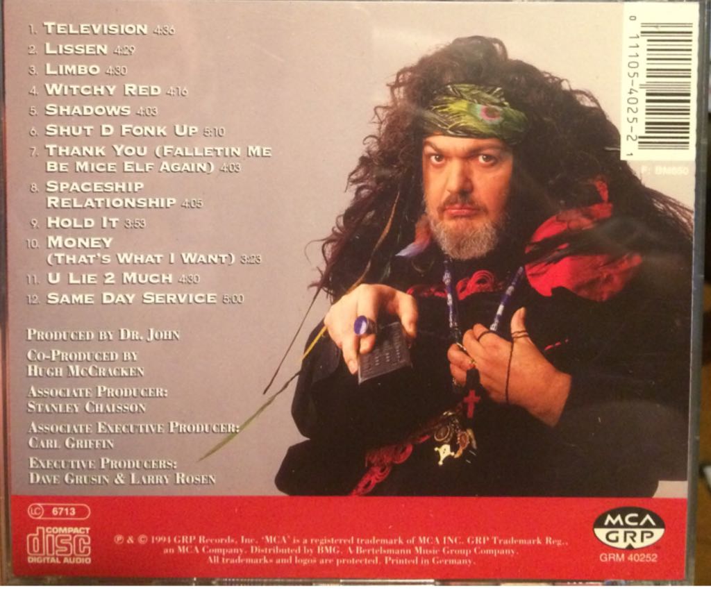 Television - Dr. John (CD) music collectible [Barcode 011105402521] - Main Image 2