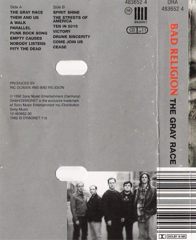 The Gray Race - Bad Religion (12”) music collectible [Barcode 075678287015] - Main Image 2