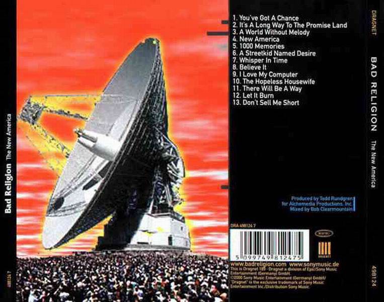 The New America - Bad Religion (CD) music collectible [Barcode 075678330322] - Main Image 3