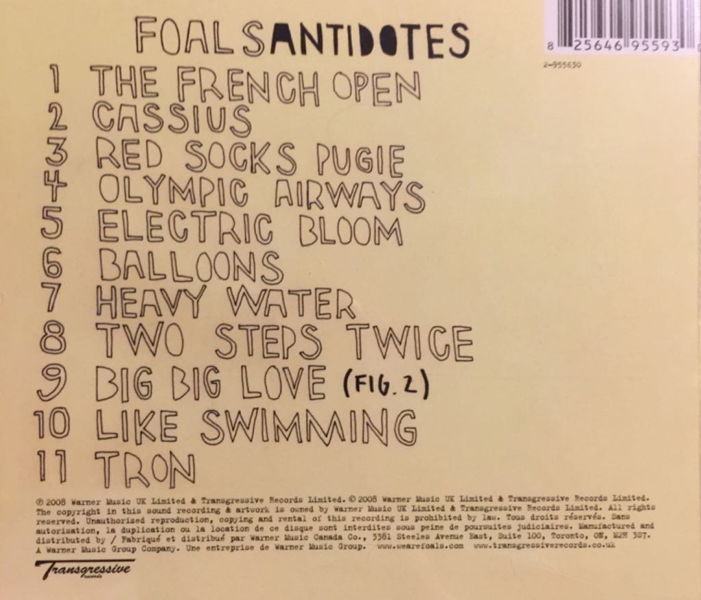 Antidotes - Foals (CD) music collectible [Barcode 825646955930] - Main Image 2