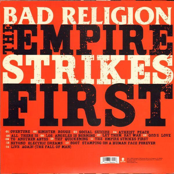 The Empire Strikes First - Bad Religion music collectible - Main Image 2