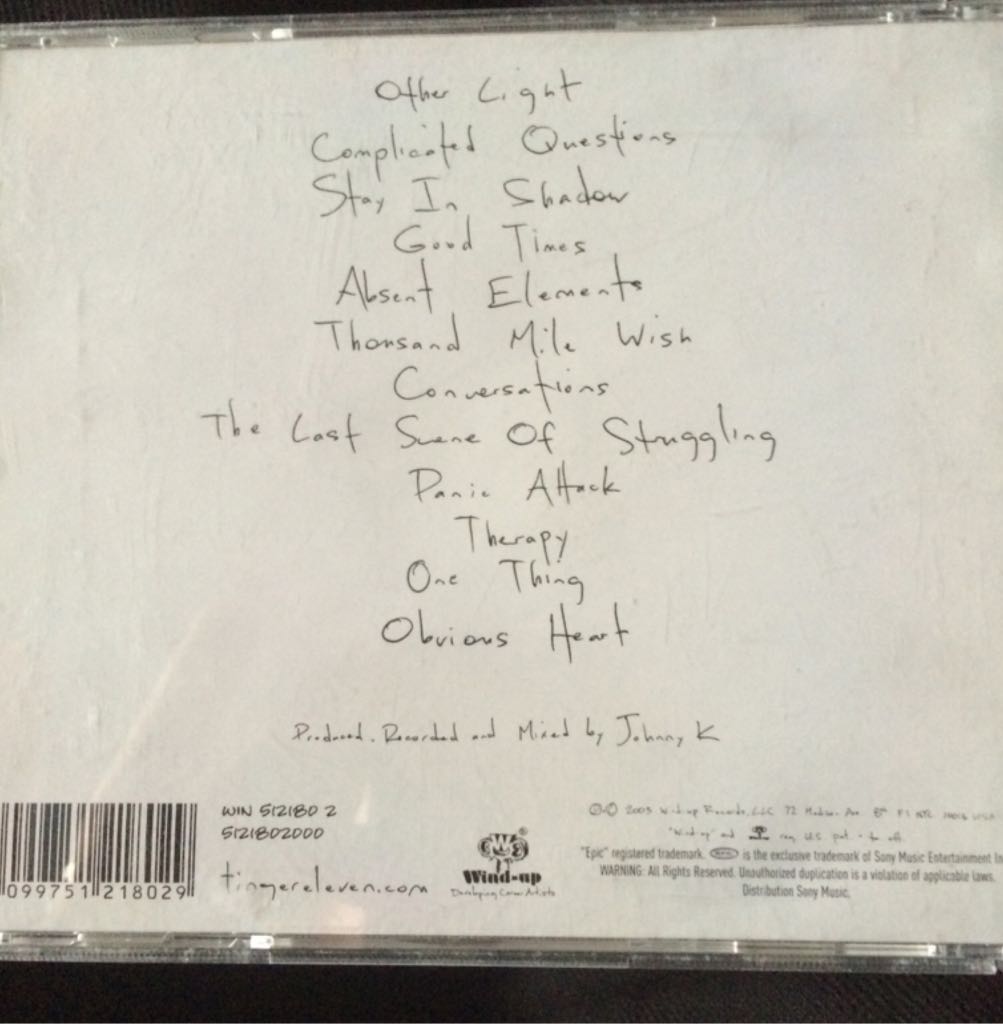 Finger Eleven - Finger Eleven (CD) music collectible [Barcode 5099751218029] - Main Image 2