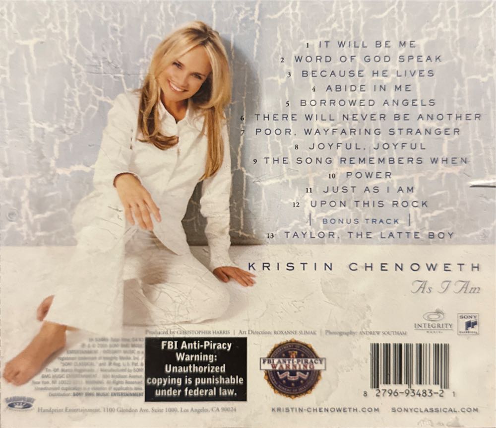 As I Am - Chenoweth, Kristin (CD) music collectible [Barcode 827969348321] - Main Image 4