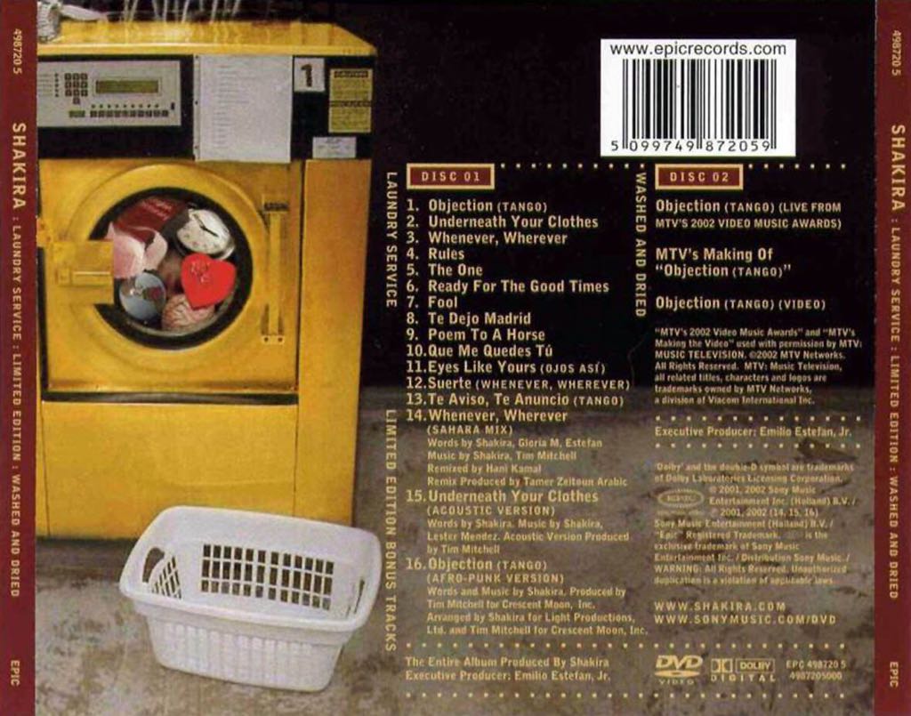 Laundry Service - Shakira (CD - 49) music collectible [Barcode 4893391077128] - Main Image 2