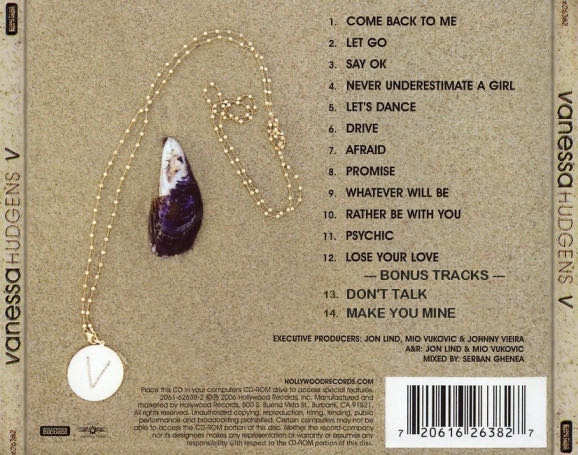 V - Vanessa Hudgens (CD - 41) music collectible [Barcode 720616267122] - Main Image 2