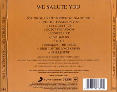 For Those About To Rock We Salute You - AC/DC (12” - 40) music collectible [Barcode 5099751076612] - Main Image 2
