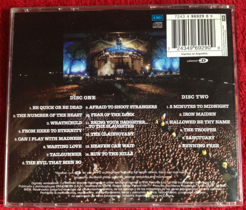Live At Donington ( Multimedia ) - Iron Maiden (CD) music collectible [Barcode 724349692909] - Main Image 2