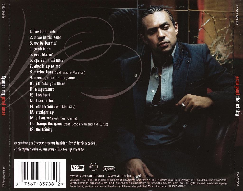 The Trinity - Sean Paul (CD - 62) music collectible [Barcode 075678378829] - Main Image 2
