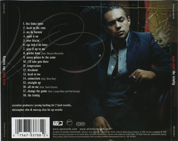 The Trinity - Sean Paul (CD - 62) music collectible [Barcode 075678378829] - Main Image 3
