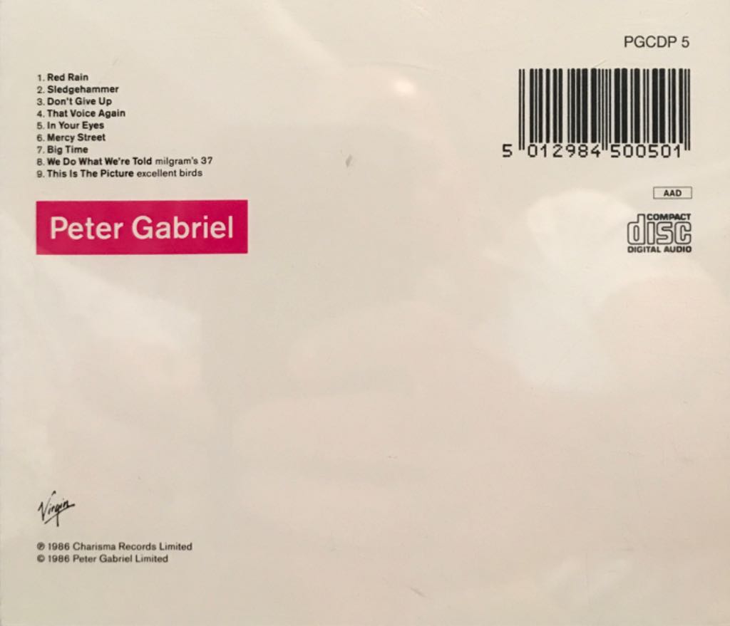 So - Gabriel, Peter music collectible [Barcode 5012984500501] - Main Image 2