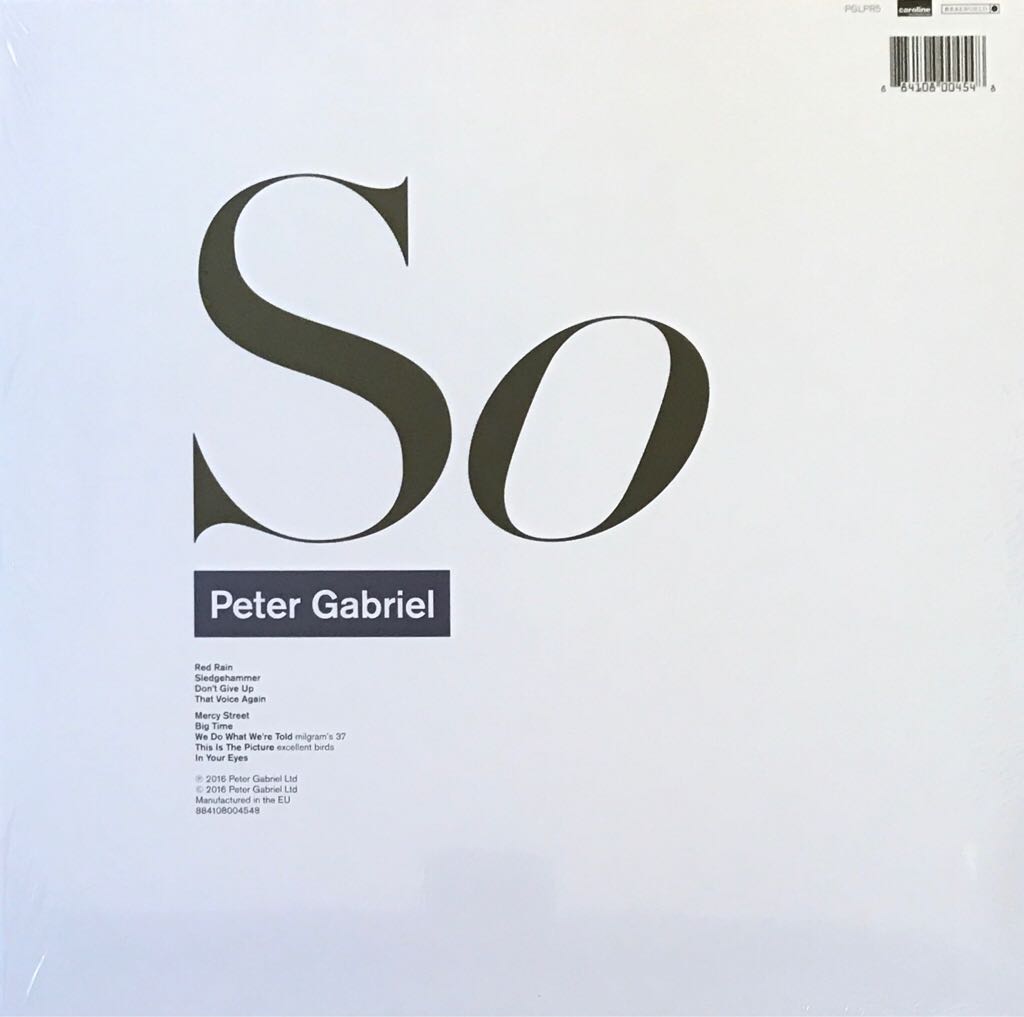 So - Peter Gabriel (12”) music collectible - Main Image 2