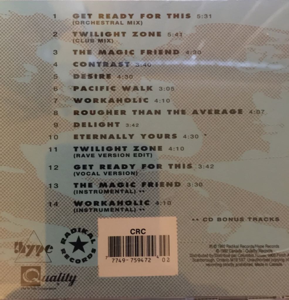 Get Ready - 2 Unlimited (CD) music collectible [Barcode 777497594724] - Main Image 2