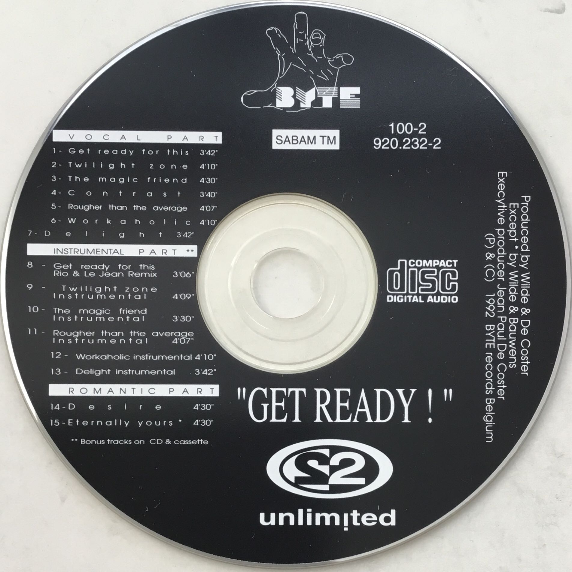 Get Ready - Two Unlimited (CD - 59) music collectible [Barcode 9399603079720] - Main Image 4