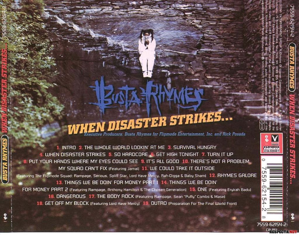 When Disaster Strikes... - Busta Rhymes (CD - 7256) music collectible [Barcode 075596226028] - Main Image 2