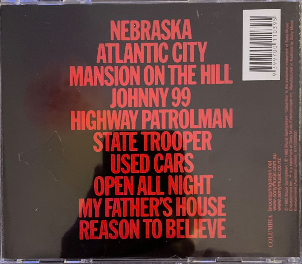 Nebraska - Bruce Springsteen & E Street Band (CD - 41) music collectible [Barcode 9399700110395] - Main Image 2
