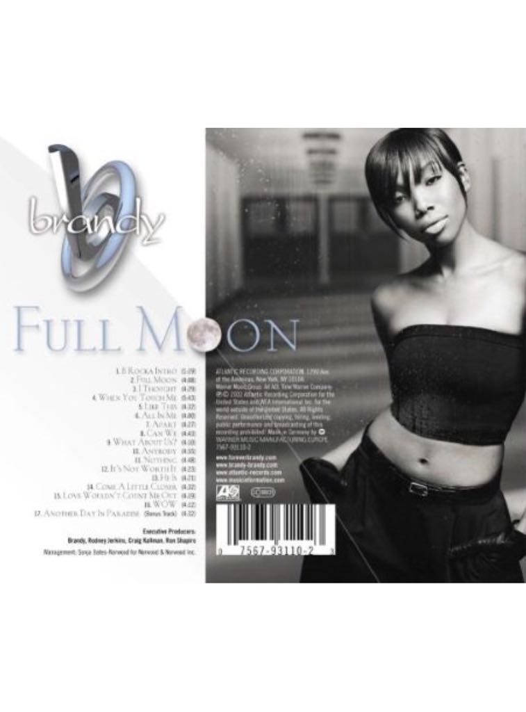 Full Moon - Brandy (CD) music collectible [Barcode 075678354021] - Main Image 2