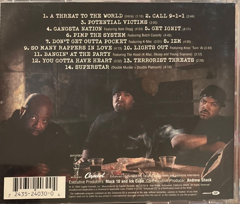 Terrorist Threats - Westside Connection (CD) music collectible [Barcode 724352403004] - Main Image 2