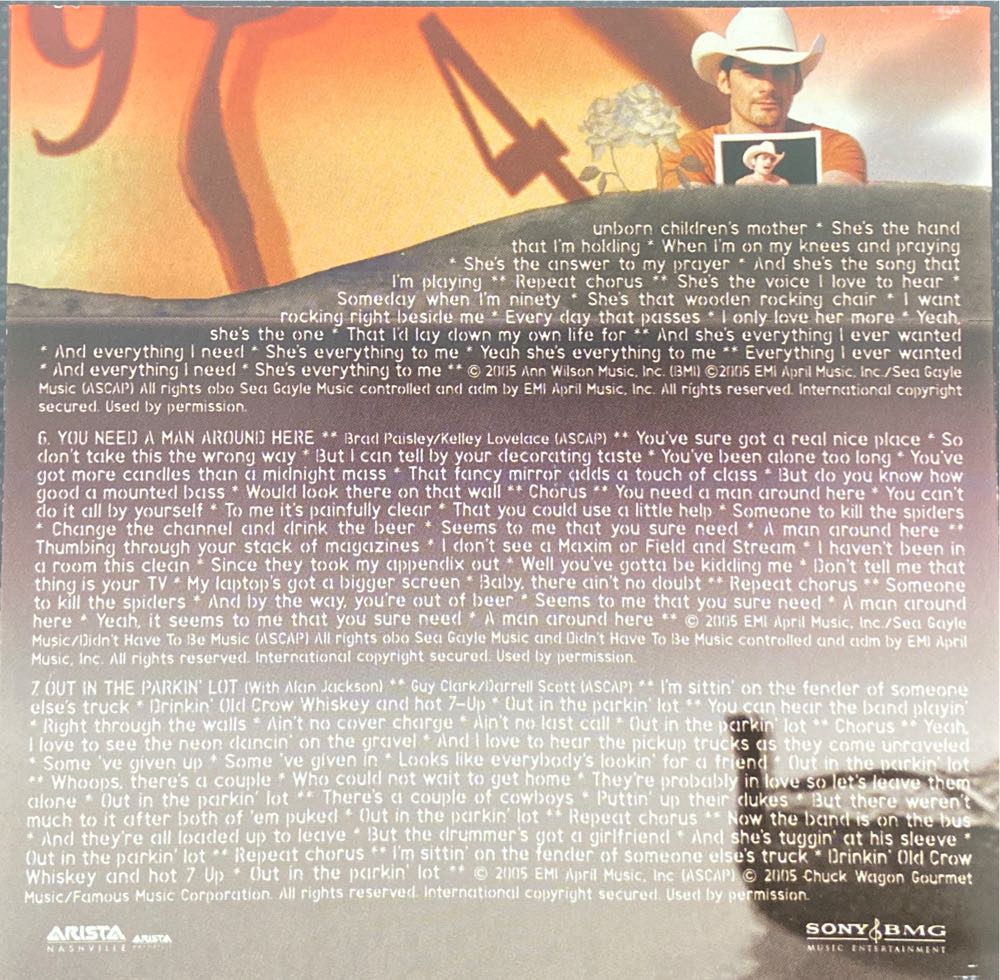 (2005) Time Well Wasted - Brad Paisley (CD - 66) music collectible [Barcode 828766964226] - Main Image 3