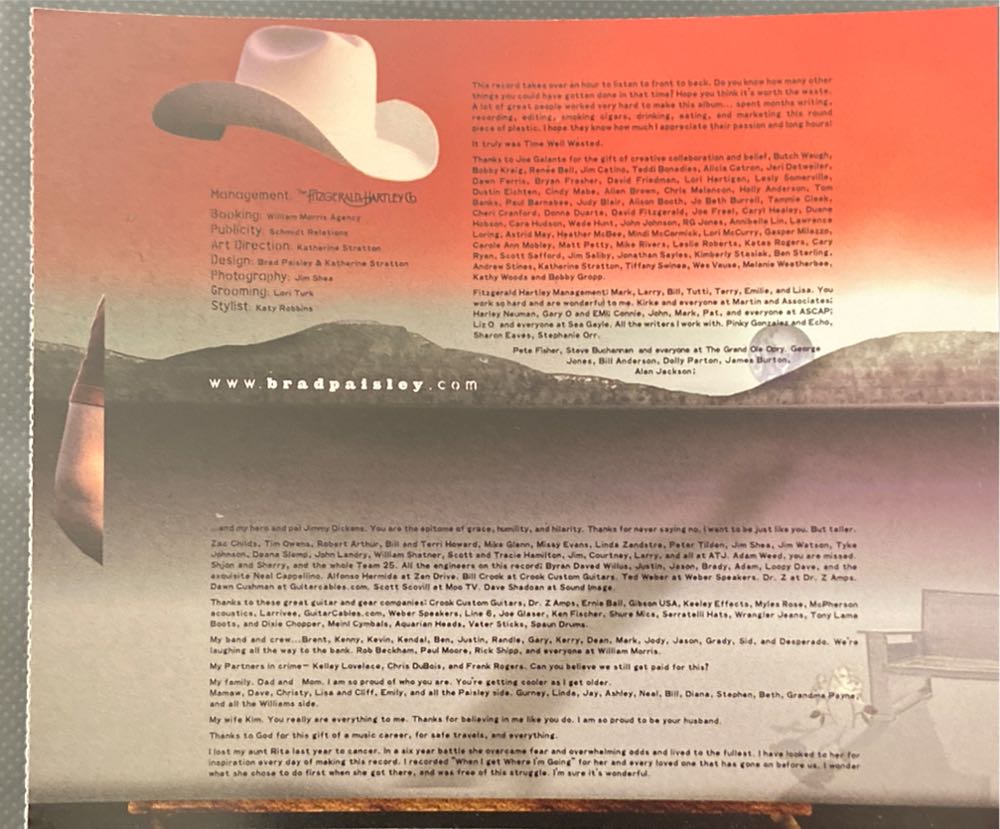 (2005) Time Well Wasted - Brad Paisley (CD - 66) music collectible [Barcode 828766964226] - Main Image 4