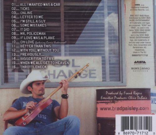 5th Gear - Paisley, Brad (CD - 68) music collectible [Barcode 886970717120] - Main Image 2