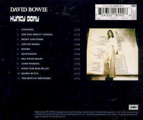 Hunky Dory - David Bowie (CD - 41) music collectible [Barcode 724352189908] - Main Image 2