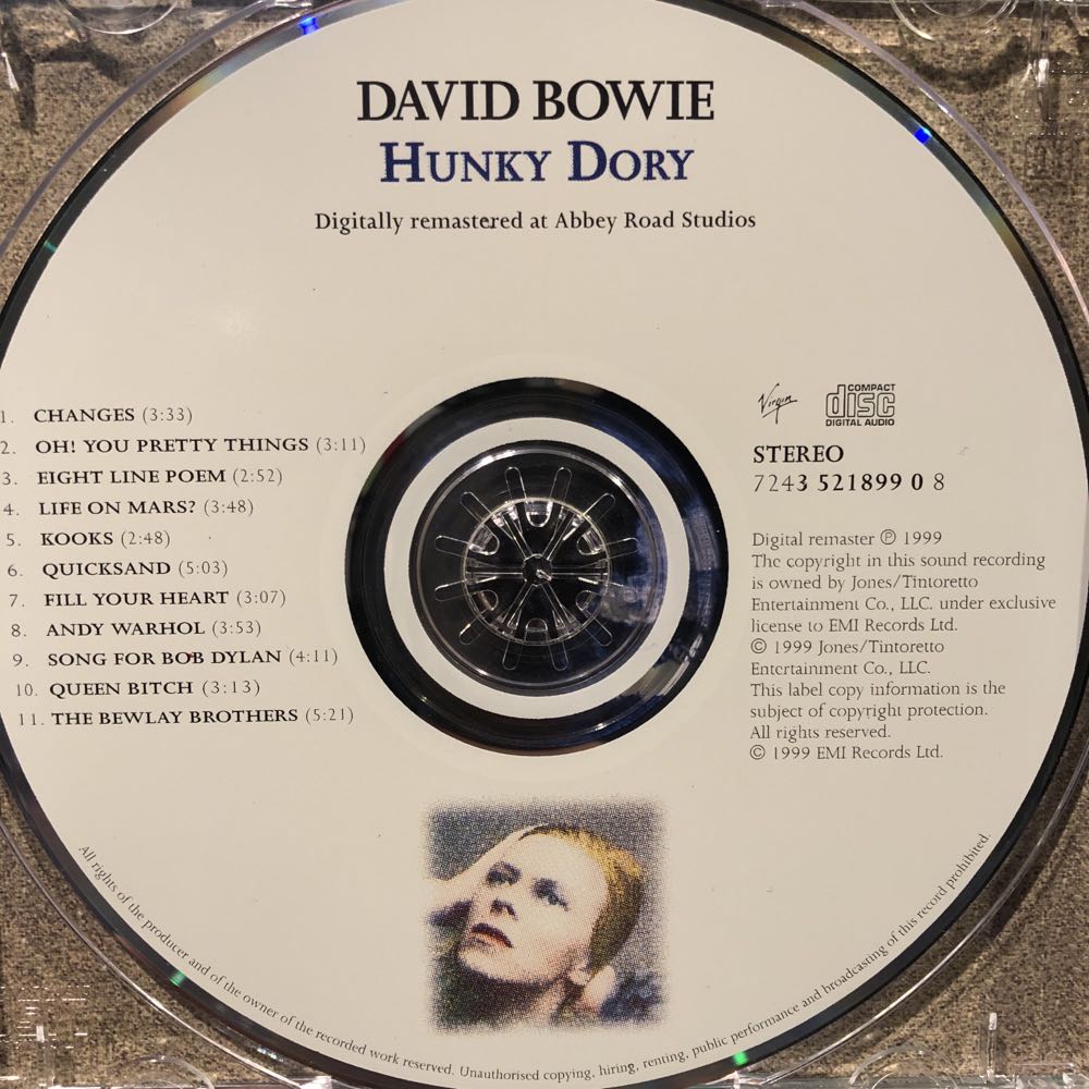 Hunky Dory - David Bowie (CD - 41) music collectible [Barcode 724352189908] - Main Image 4