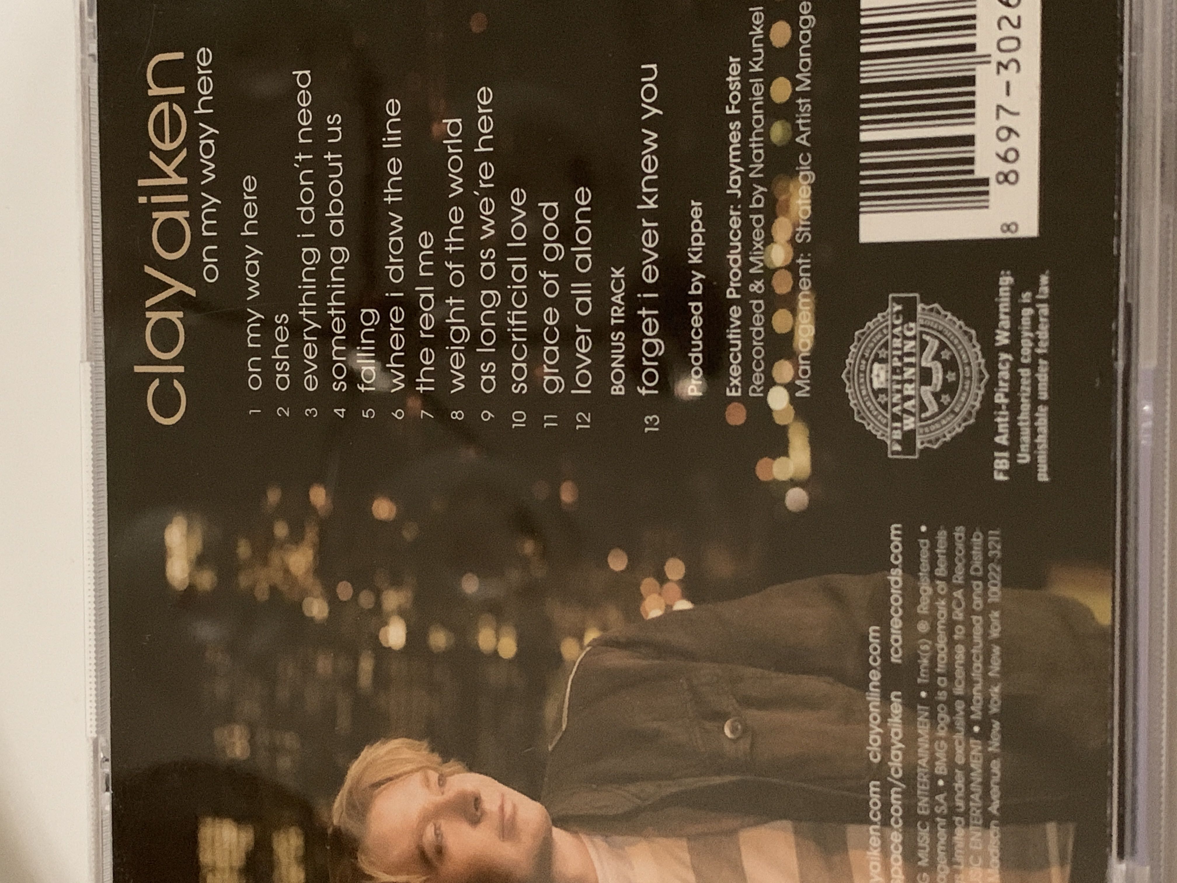On My Way Here - Clay Aiken (CD) music collectible [Barcode 886973026229] - Main Image 2