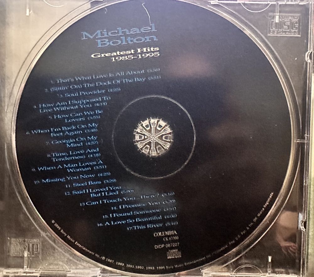 Greatest Hits 1985-1995 - Bolton, Michael (CD - 75) music collectible [Barcode 074646730027] - Main Image 3