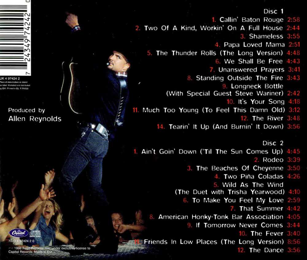 Double Live (Central Park) - Garth Brooks (CD - 100) music collectible [Barcode 724349742420] - Main Image 4