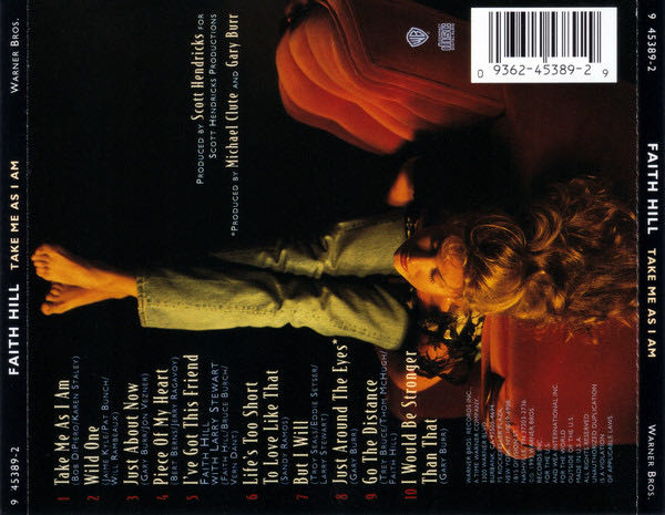 1993 - Take Me As I Am - Faith Hill (CD) music collectible - Main Image 2