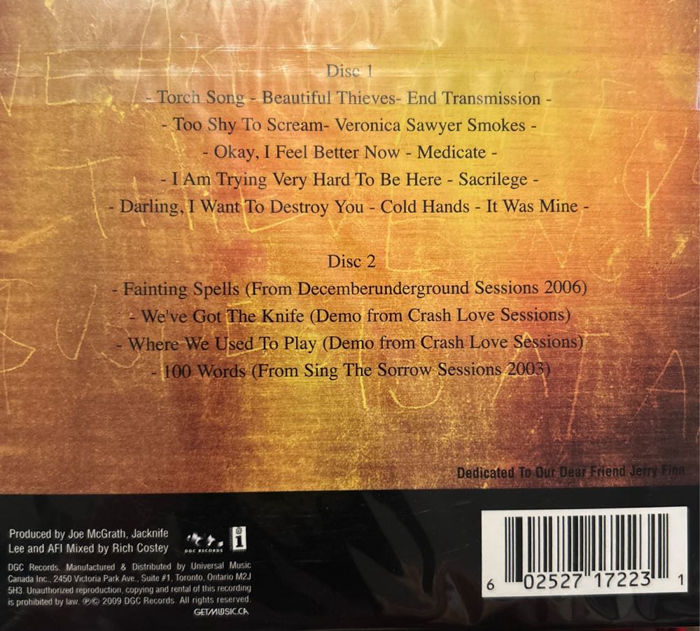Crash Love - AFI (CD) music collectible [Barcode 602527172231] - Main Image 2