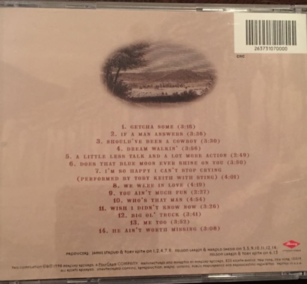 Greatest Hits Volume One - Toby Keith (CD) music collectible - Main Image 2