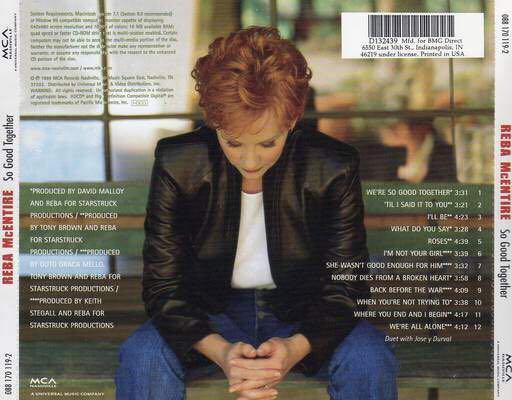 So Good Together - Reba McEntire (CD) music collectible [Barcode 008817011820] - Main Image 2