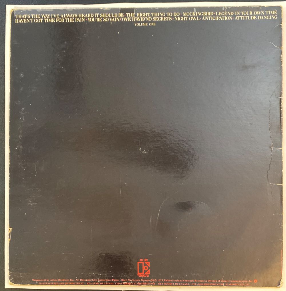 Best Of Carly Simon, The - Carly Simon (12”) music collectible - Main Image 2