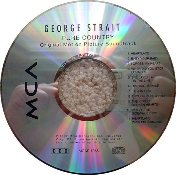 PURE COUNTRY 1 - George Strait (CD - 32) music collectible [Barcode 008811065126] - Main Image 3