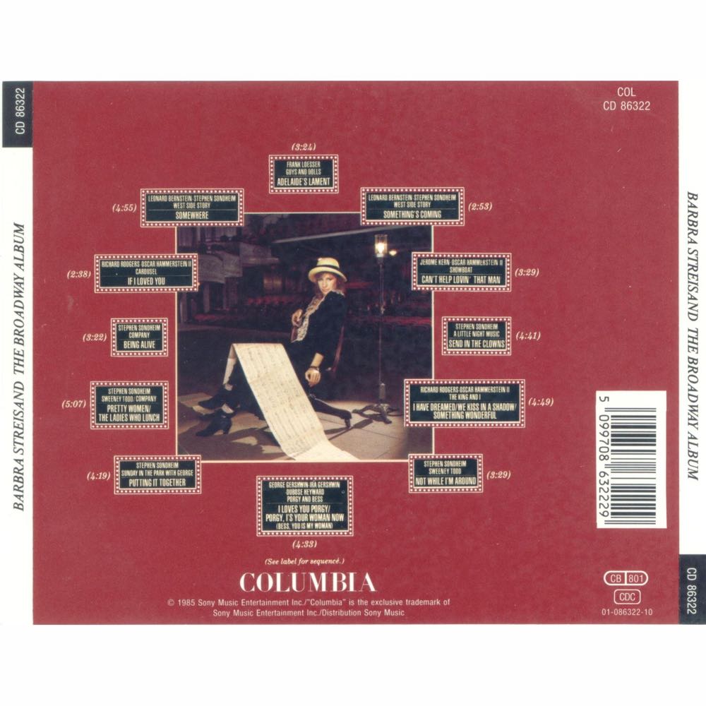 The Broadway Album - Streisand, Barbra (12” - 48) music collectible [Barcode 07464400922] - Main Image 2