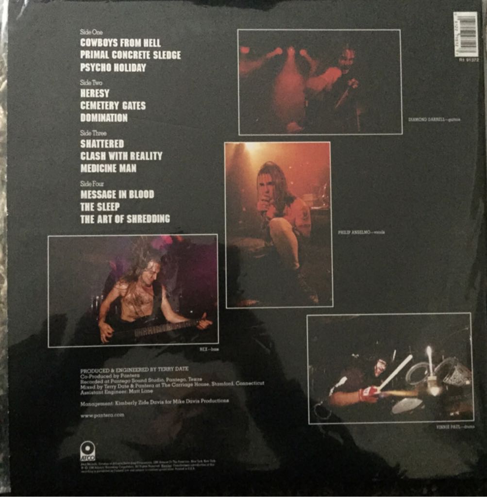 Cowboys From Hell - Pantera (12” - 57) music collectible [Barcode 081227981297] - Main Image 2