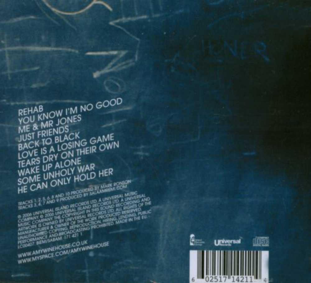 Back To Black - Amy Winehouse (12”) music collectible [Barcode 0602517142114] - Main Image 2