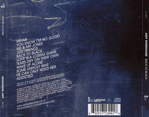 Back To Black - Winehouse, Amy (CD) music collectible [Barcode 602517261334] - Main Image 2