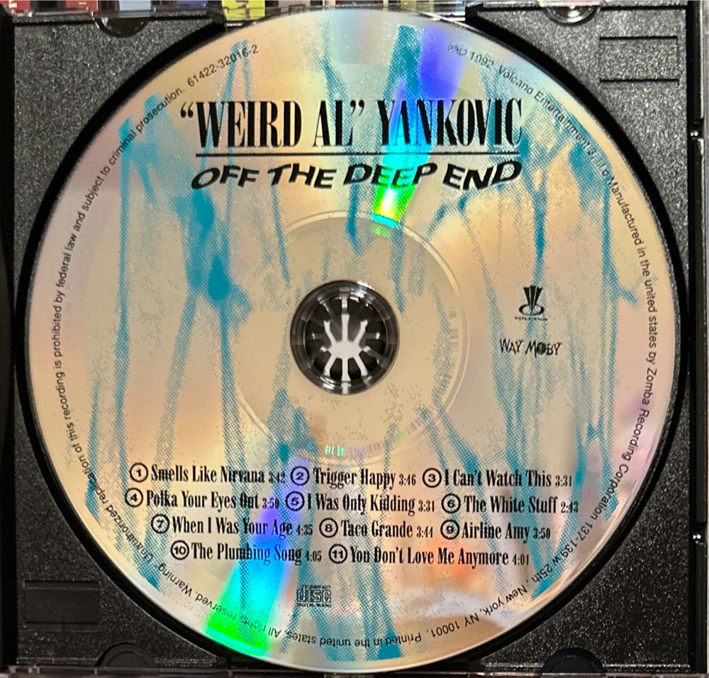 Off the Deep End - Yankovic, “Weird Al” (CD) music collectible [Barcode 886979177925] - Main Image 3