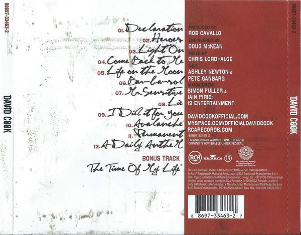 David Cook - David Cook (CD) music collectible - Main Image 2