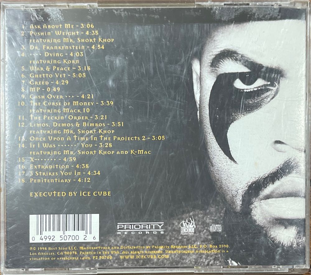 War & Peace Vol.I - Ice Cube (CD) music collectible [Barcode 049925070026] - Main Image 2